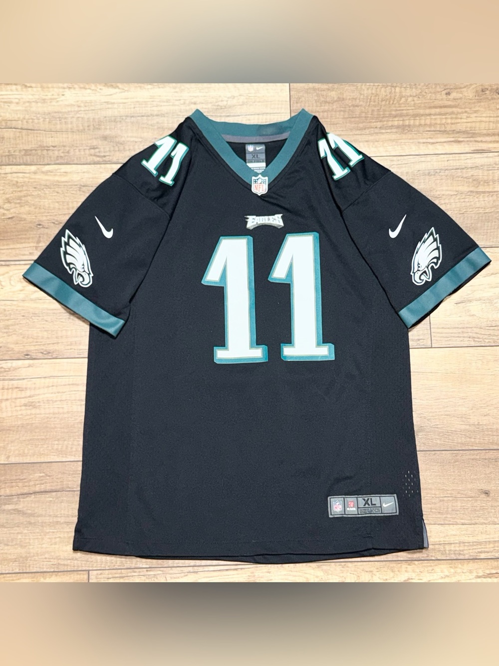 Philadelphia Eagles A.J. Brown Nike Black Alternate Game Jersey Youth XL